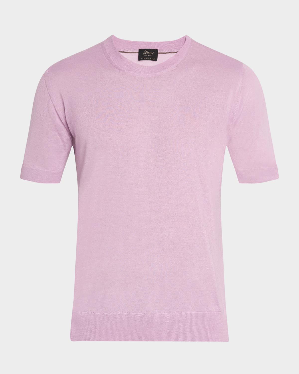 Brioni Men's Short-Sleeve Knit Sweater