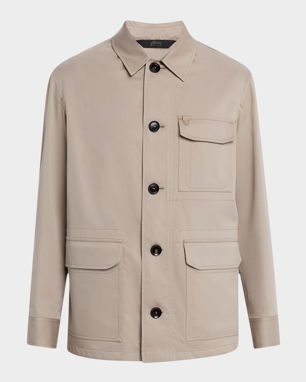 Brioni Men's Cotton and Wool Work Jacket