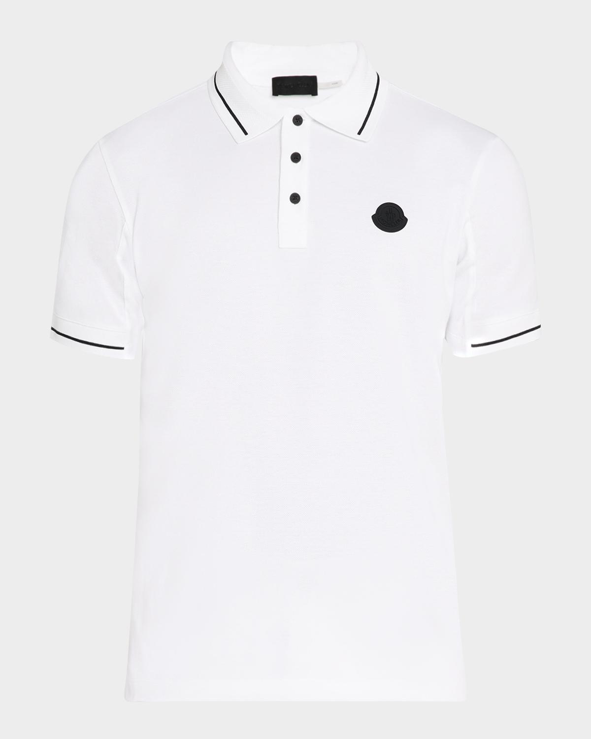 Moncler Men's Cotton Tipped Polo Shirt