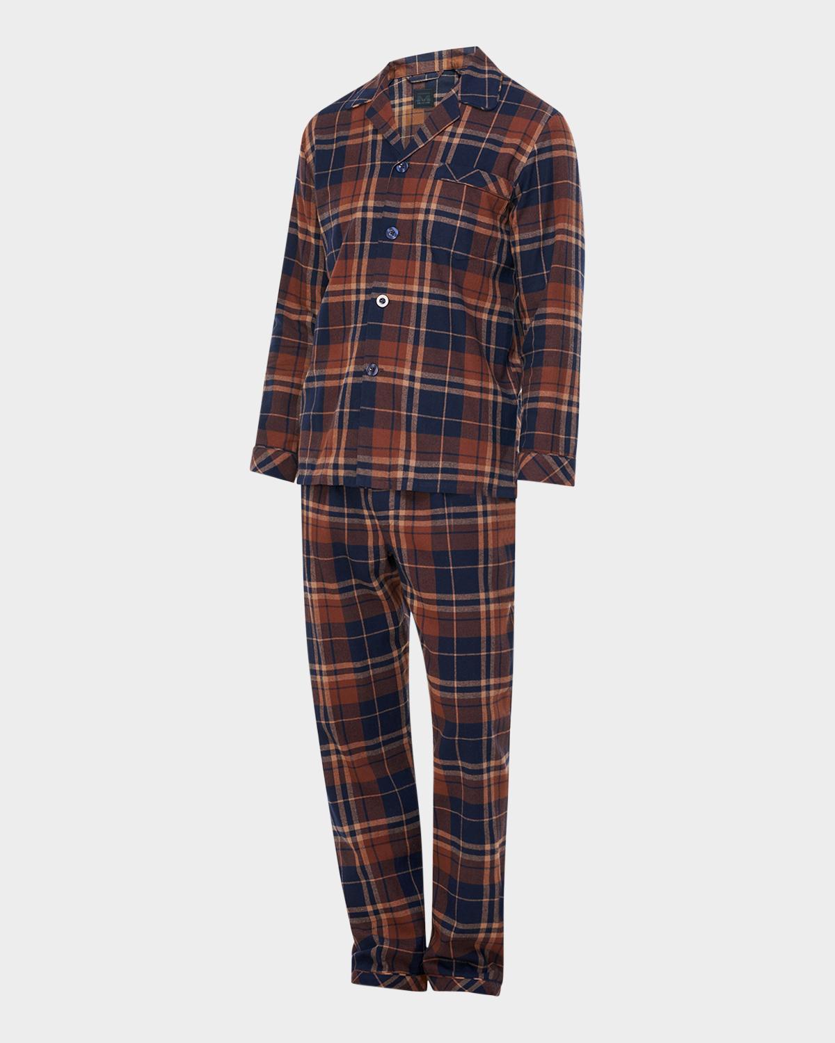 Majestic International Men's Flannel Long Pajama Set