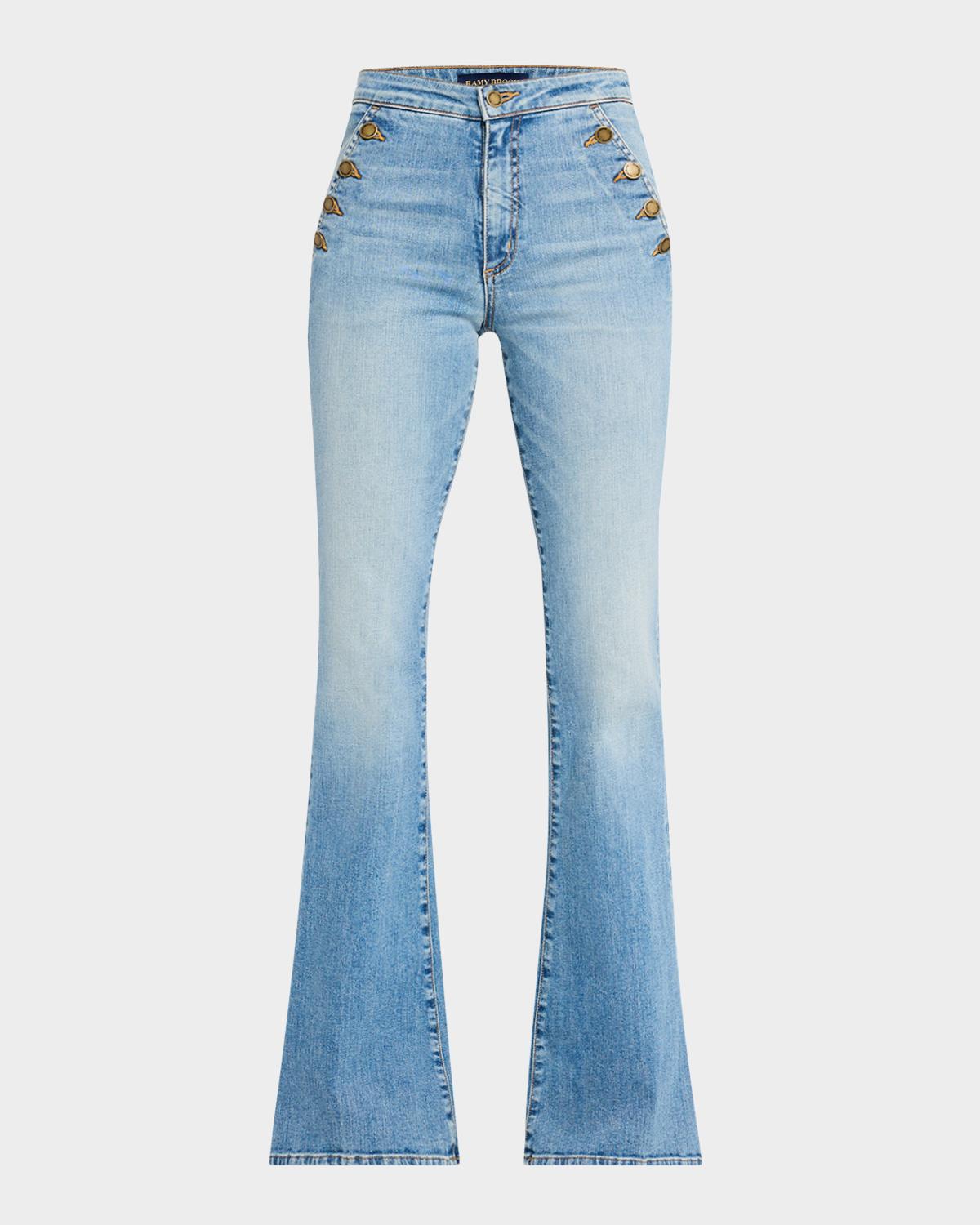 Helena High-Rise Flare Jean Light Wash in Light wash
