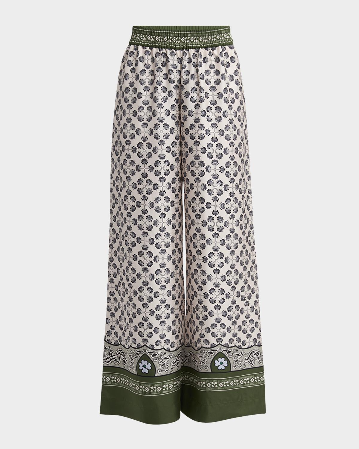La DoubleJ Silk-Twill Wide-Leg Palazzo Pants