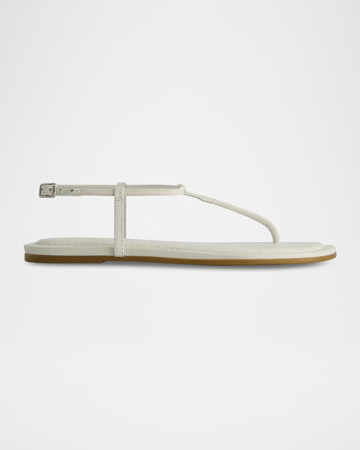 Bernardo Hercu Leather Ankle-Strap Flat Sandals