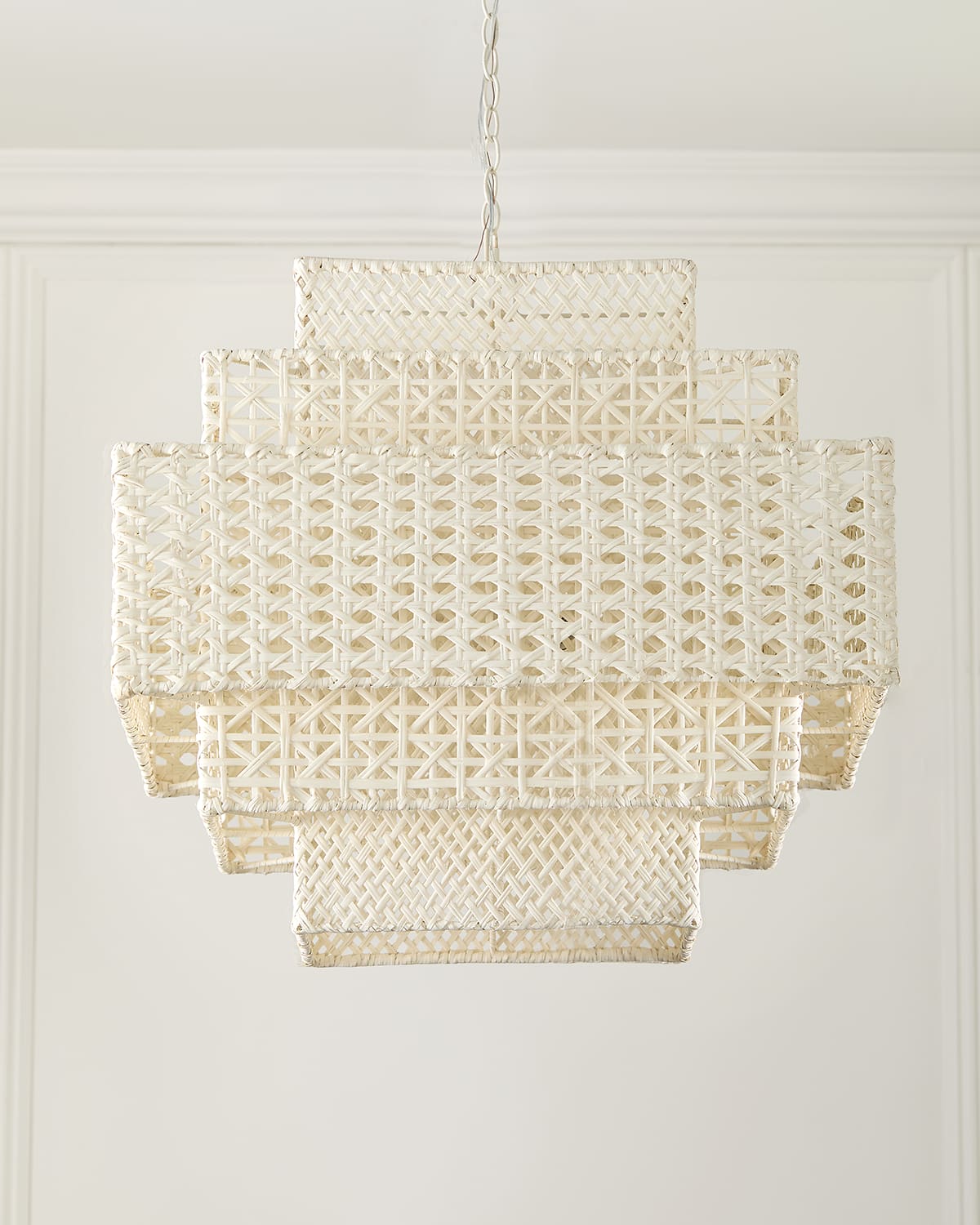 Neiman Marcus Wicker 28.5" 2-Light Chandelier