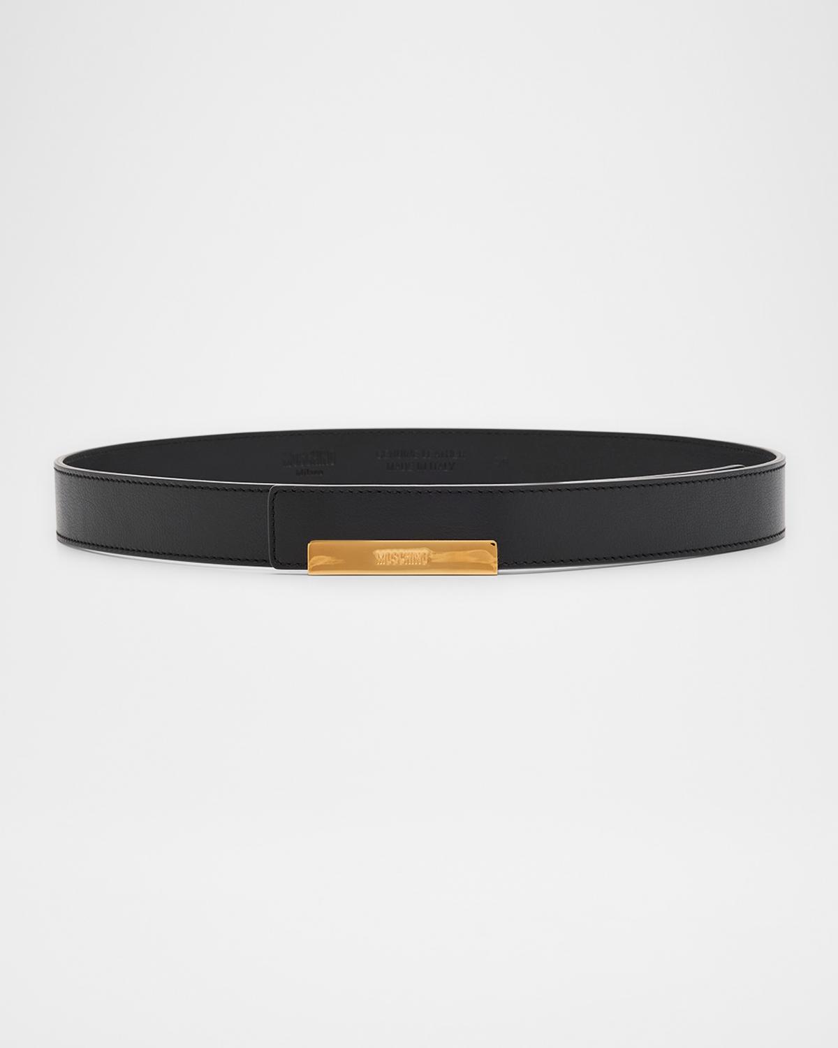 Moschino Men's Calfskin Leather Belt