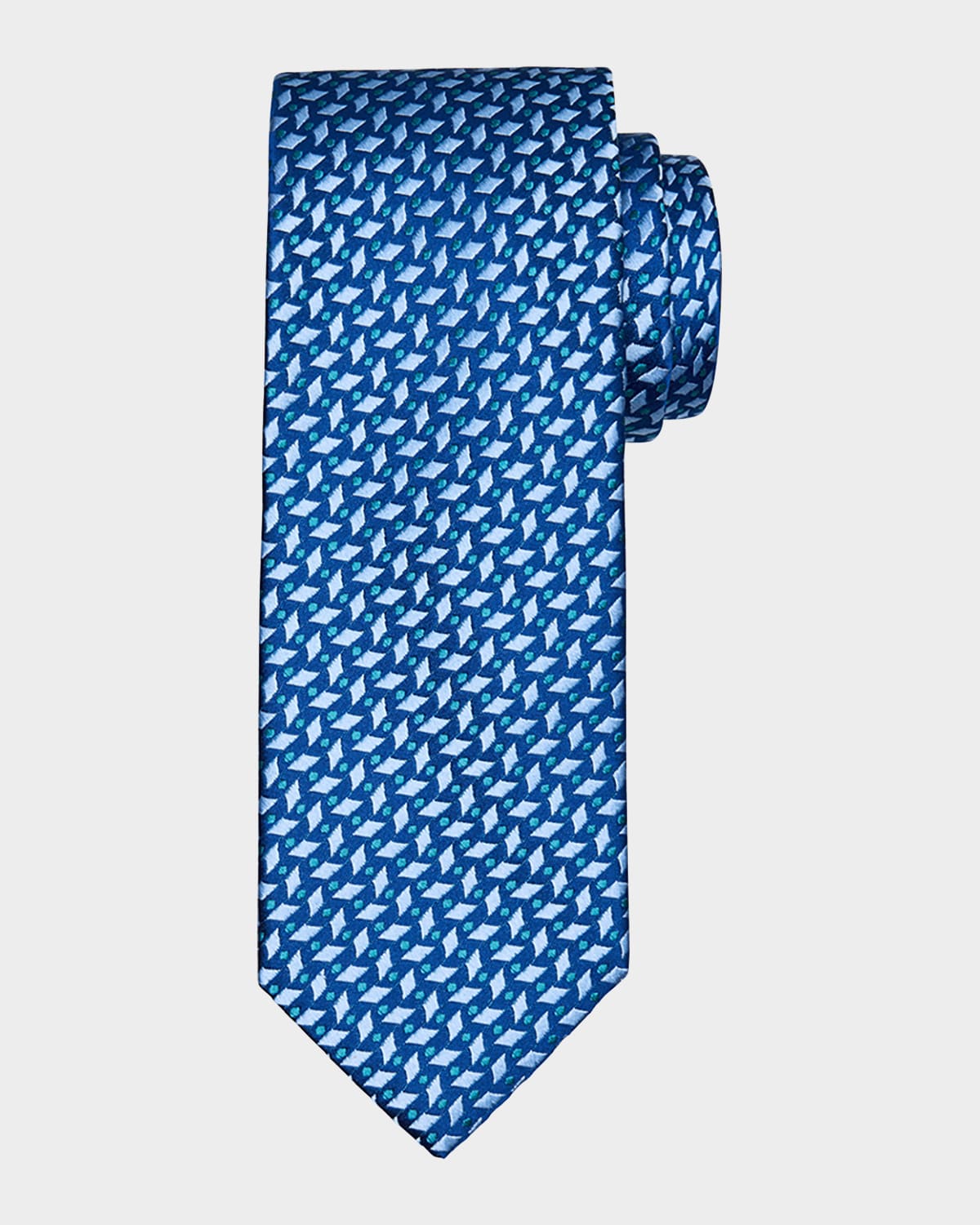 Charvet Men 's Diamond Woven Silk Tie