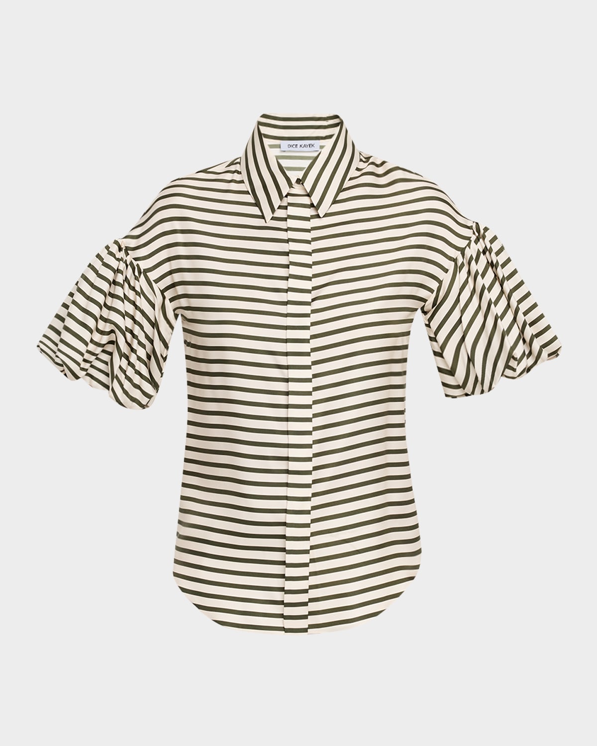 Dice Kayek Stripe Silk Twill Shirt