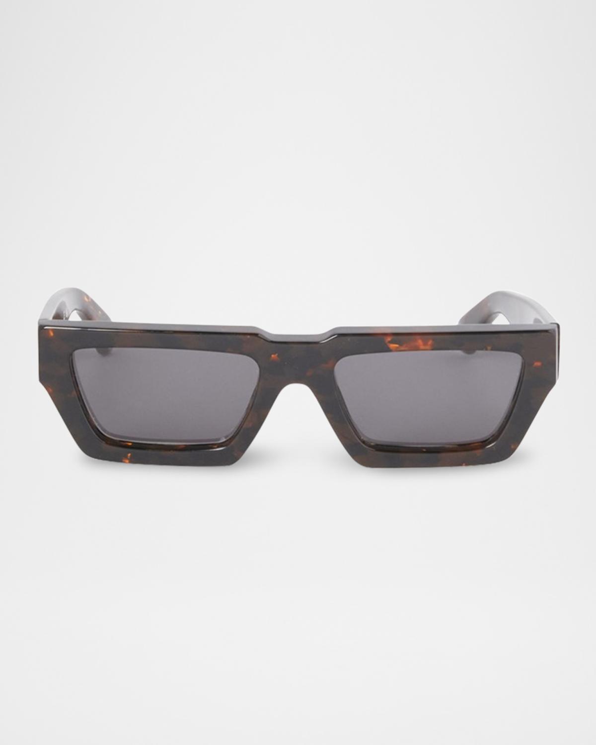 Off-White Men's Manchester Acetate Rectangle Sunglasses