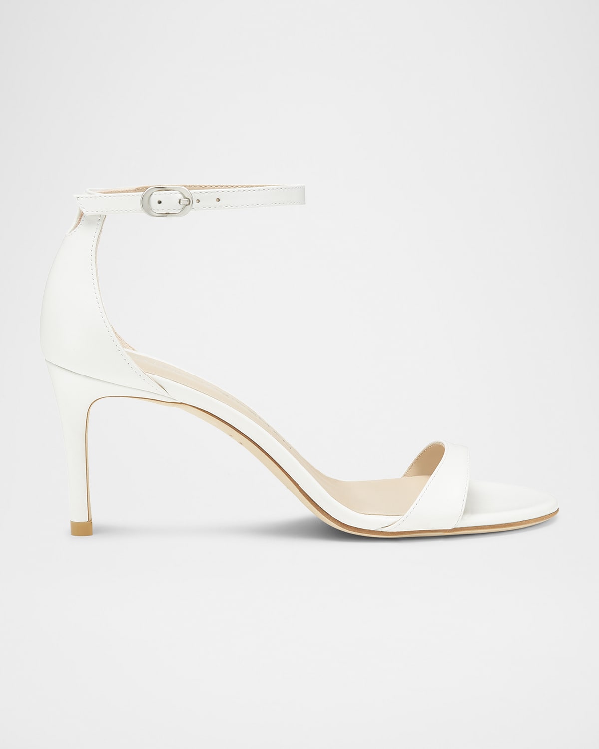 Stuart Weitzman Nudist Leather Ankle-Strap Sandals