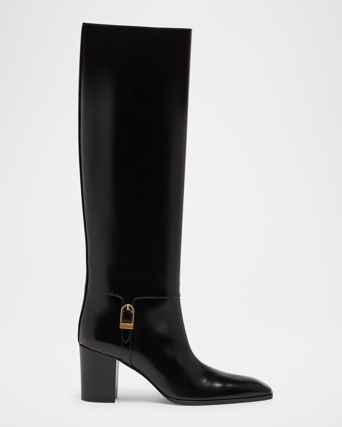 Saint Laurent Julia 75 Knee-High Leather Boots