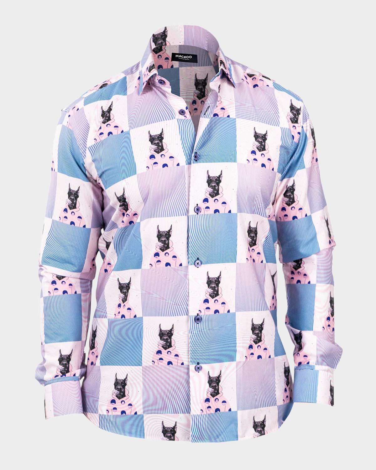 Maceoo Men's Fibonacci Snoop Check Sport Shirt