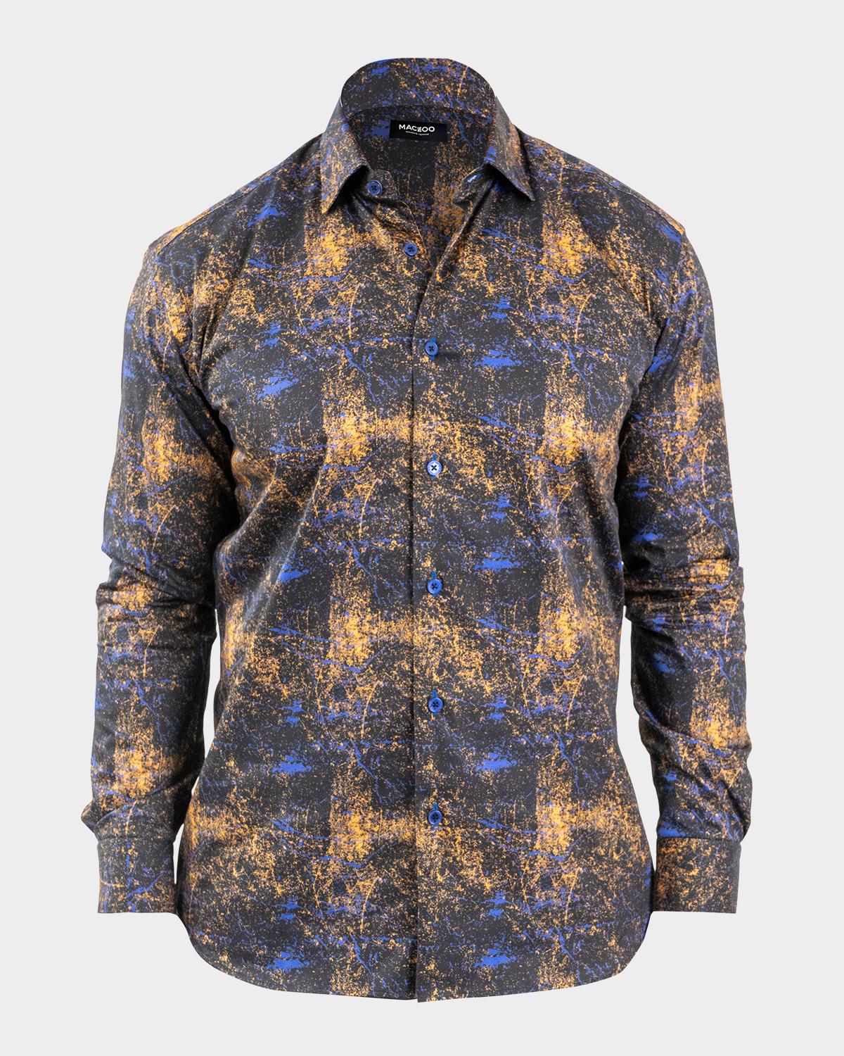 Maceoo Men's Fibonacci Galaxy Splash Cotton Sport Shirt