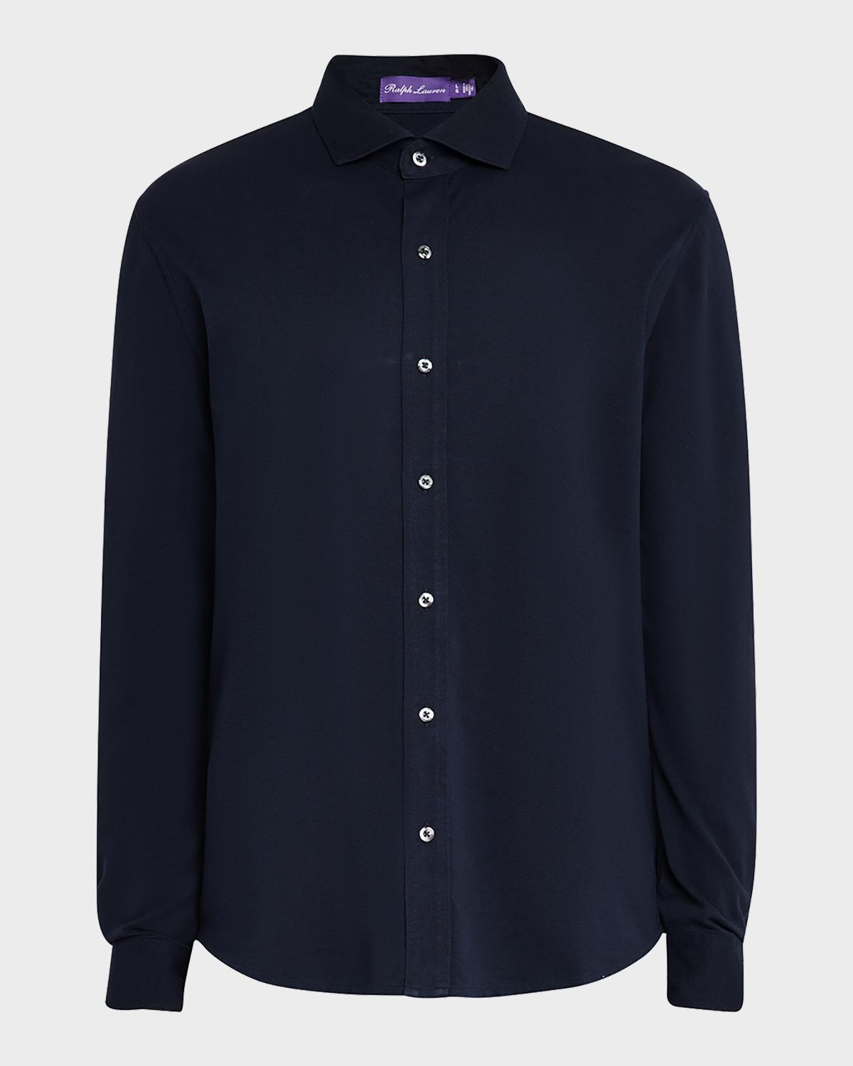 Ralph Lauren Purple Label Men's Washed Piqué Shirt
