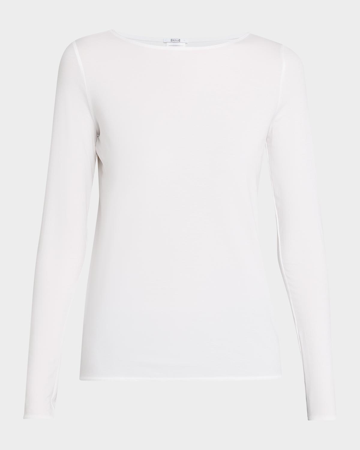 Wolford Pure Bateau-Neck Jersey Top