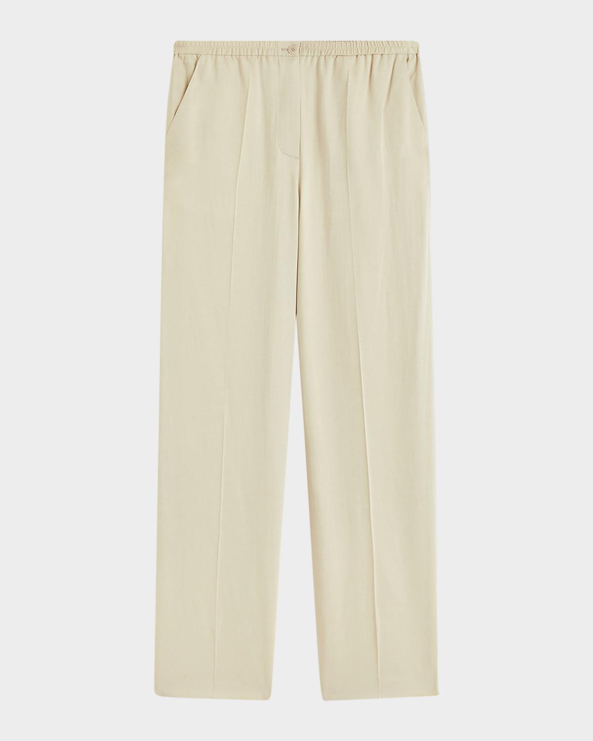 Joseph Tahiti Straight-Leg Soft Viscose Trousers