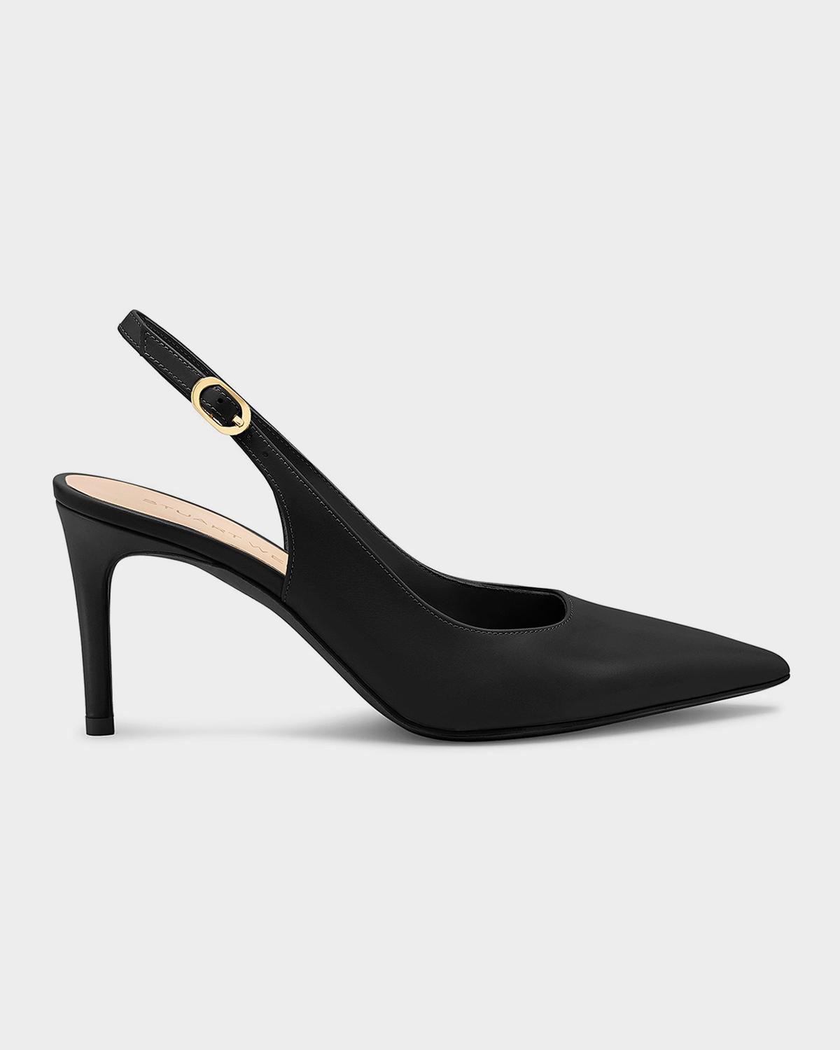 Stuart Leather Slingback Pumps