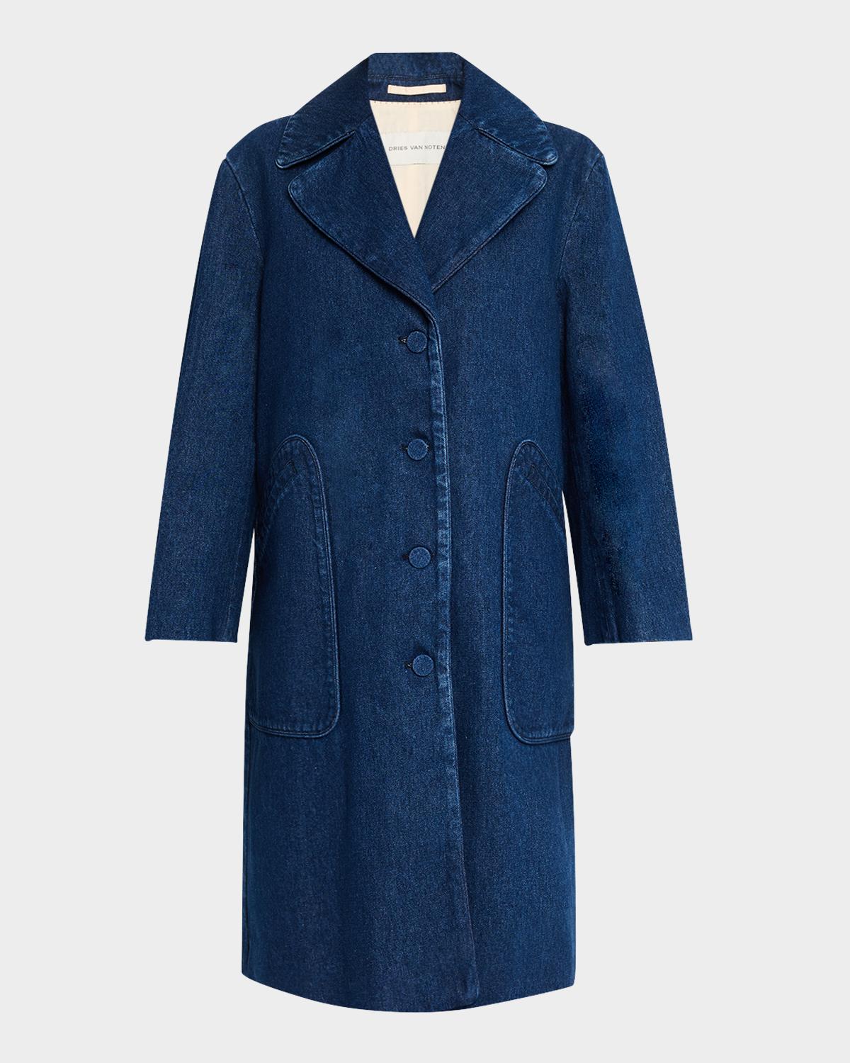 Dries Van Noten Ricca Long Denim Coat