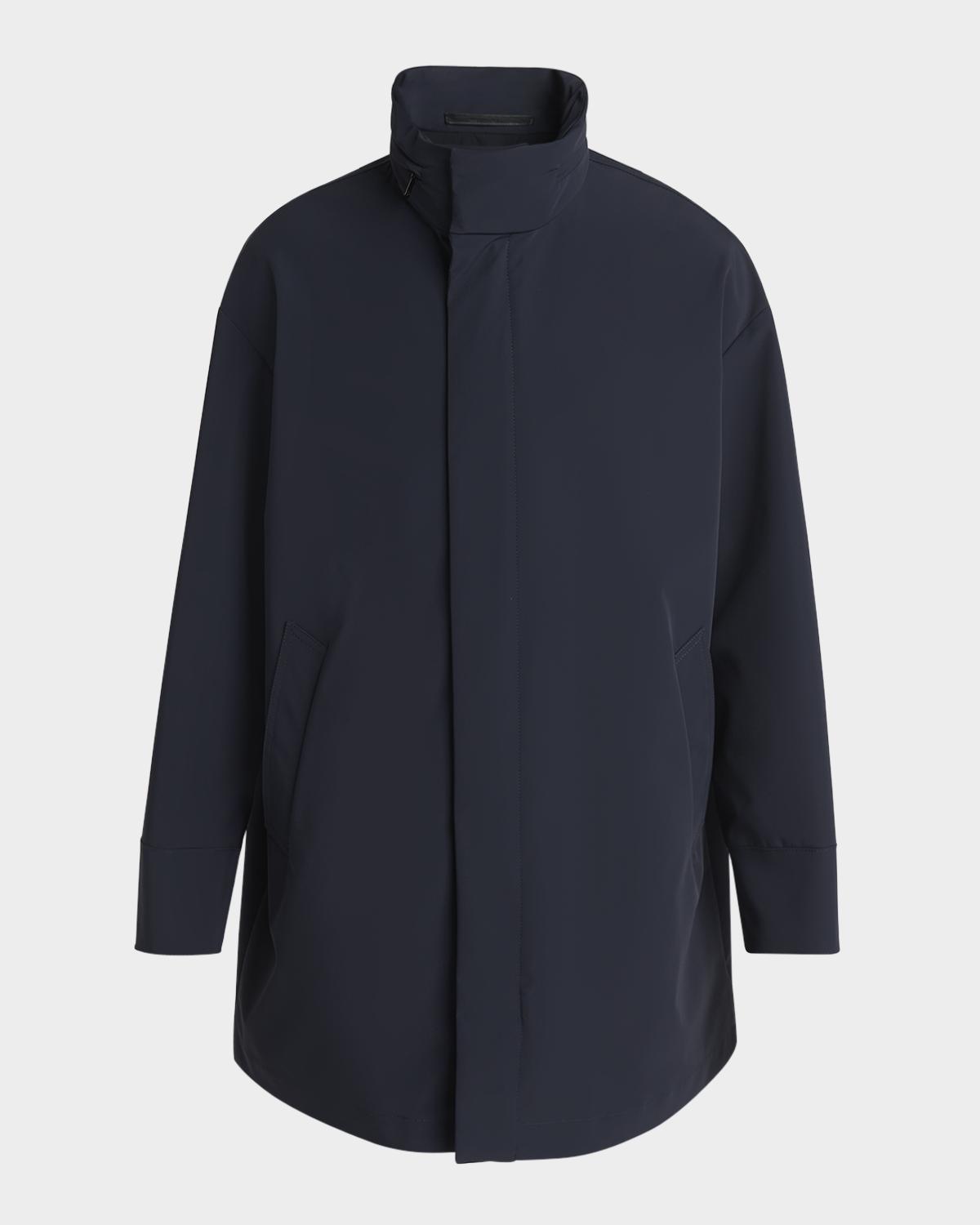 Giorgio Armani Men's Nylon Stretch Caban Coat