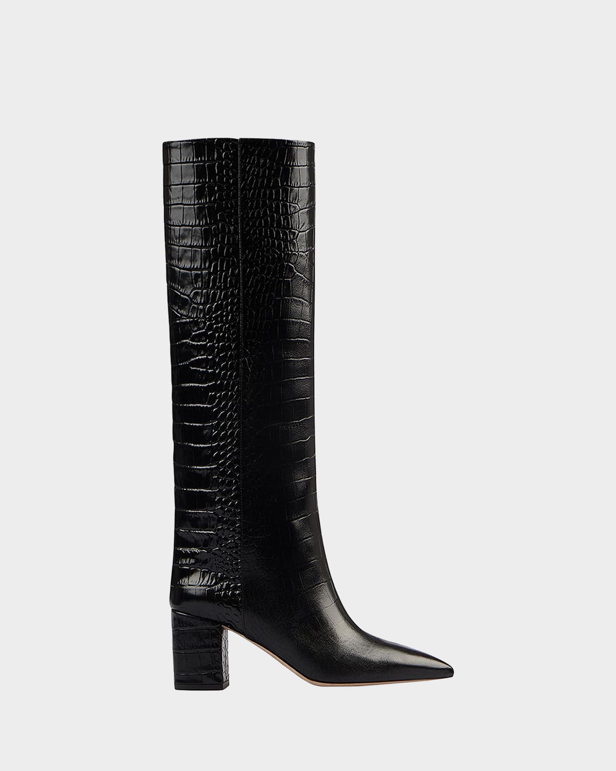 Paris Texas Anja Croco Block-Heel Knee Boots | Thumbnail 4