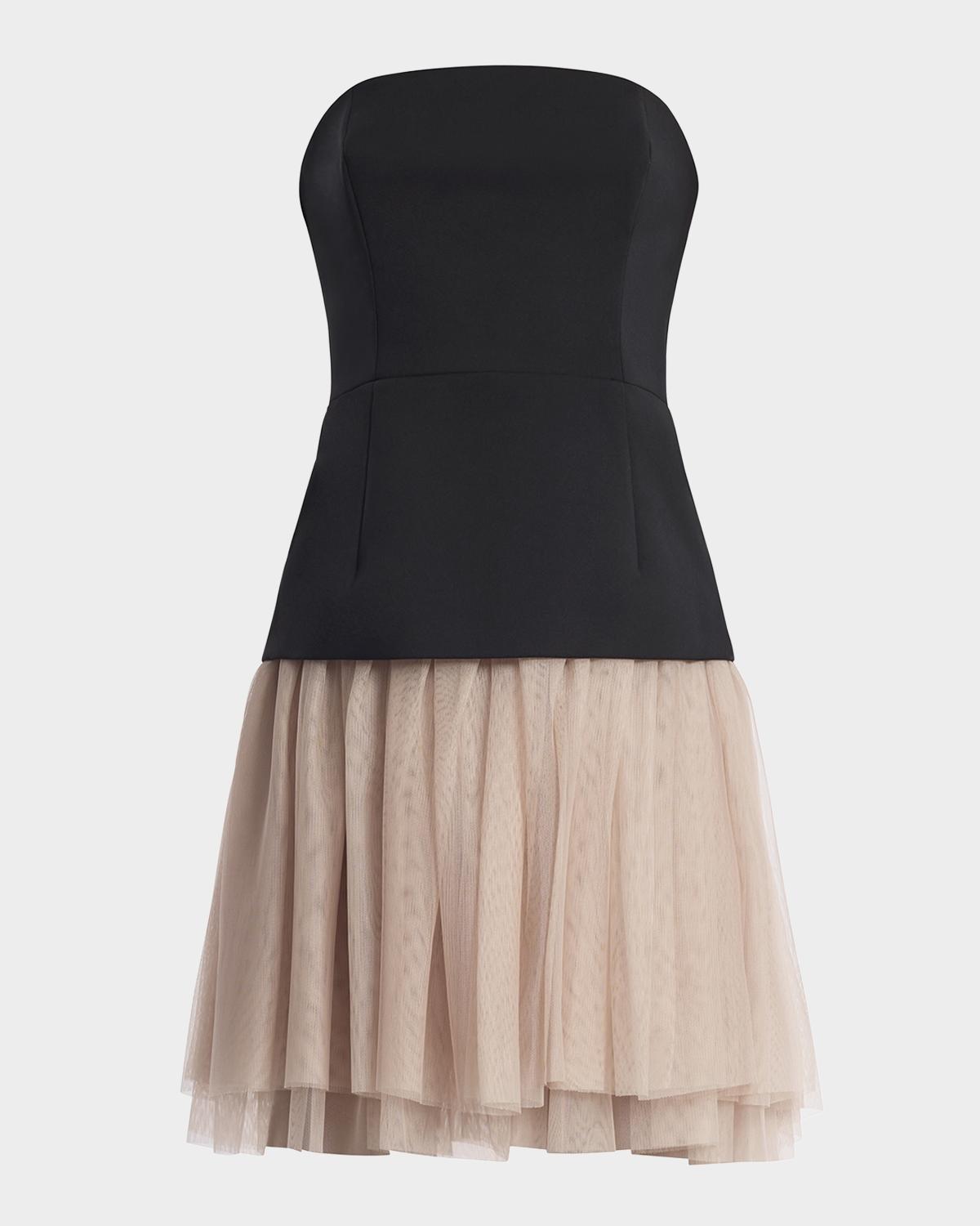 BCBGMAXAZRIA Strapless Tutu Mini Dress