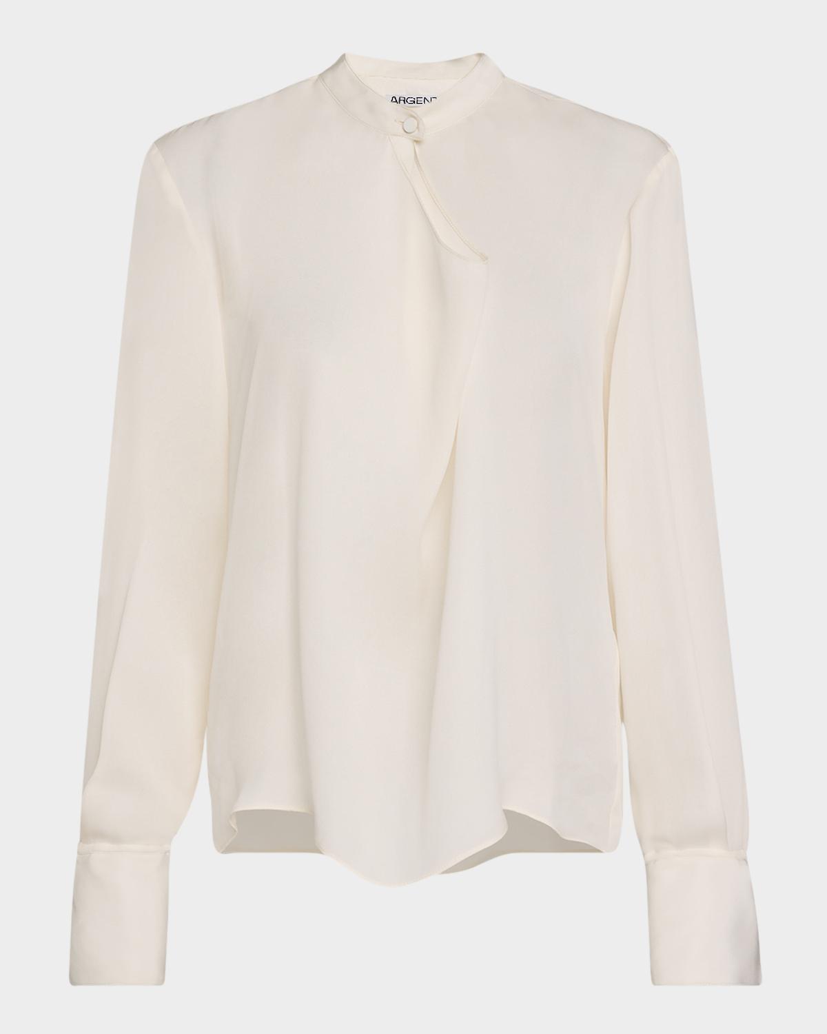 ARGENT Cutout Silk Double Georgette Blouse