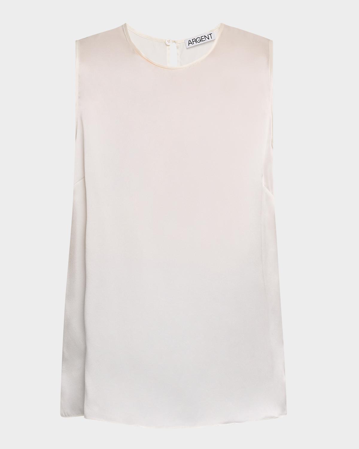 ARGENT Sleeveless Silk Charmeuse Tank