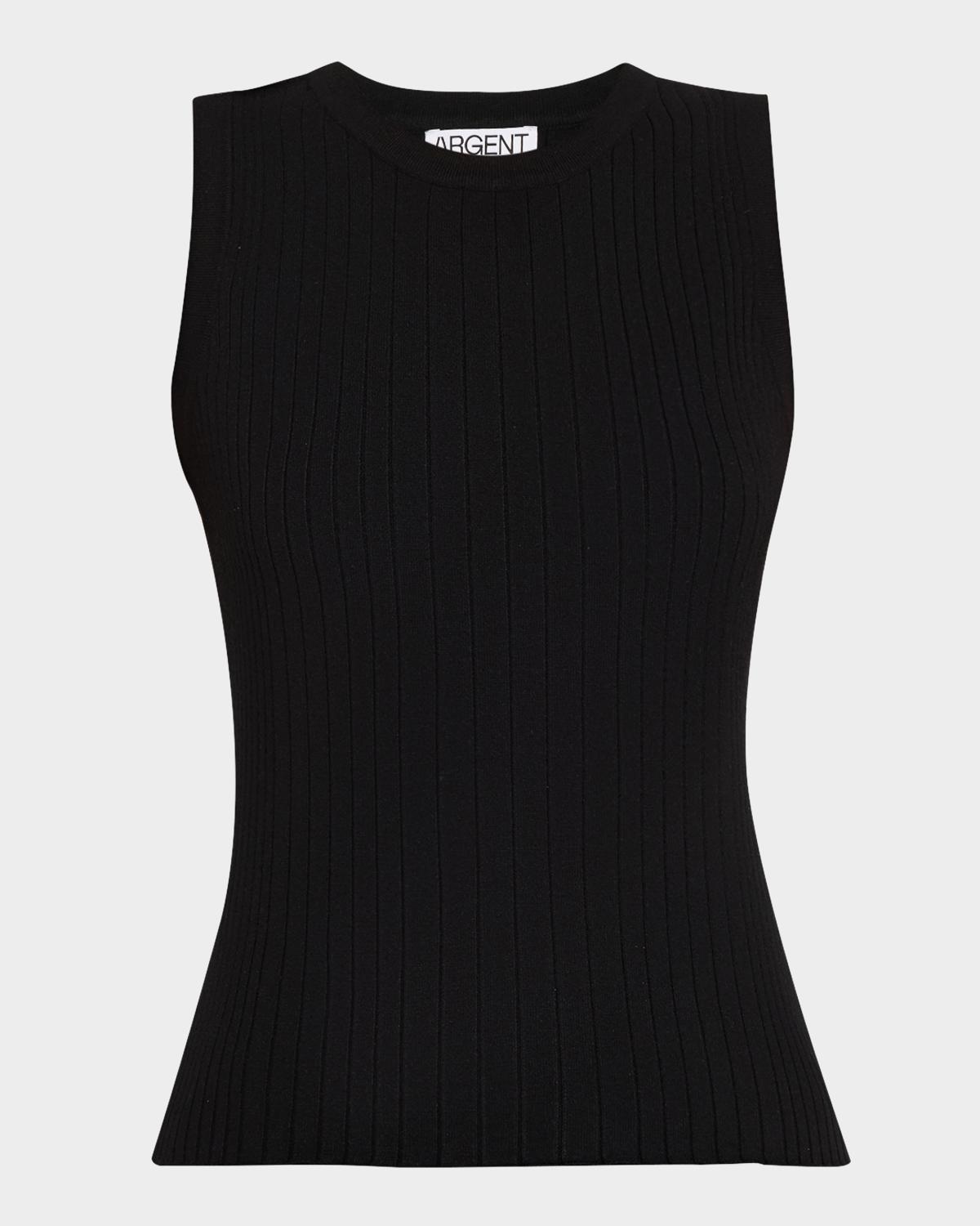 ARGENT Crewneck Ribbed Knit Tank