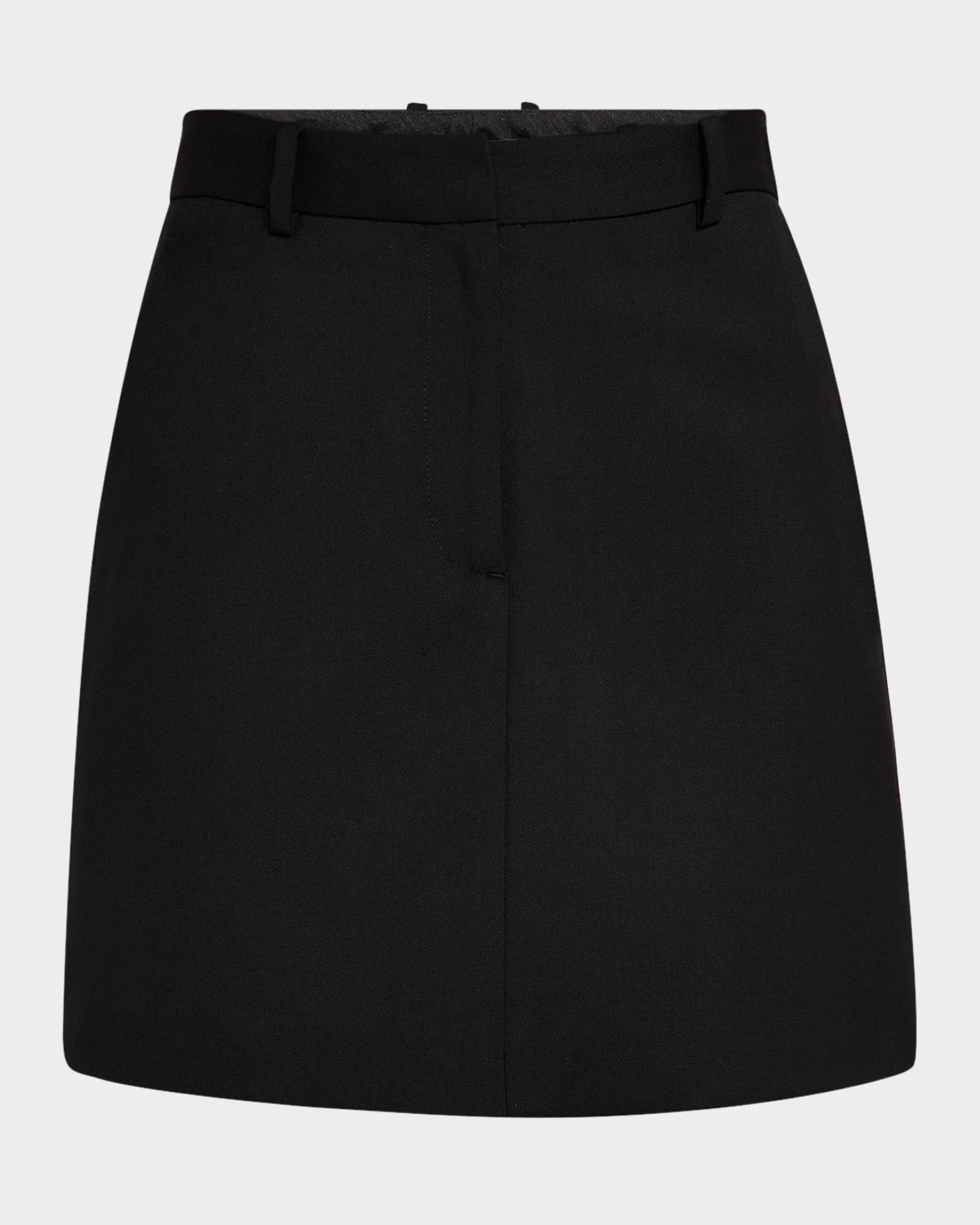 ARGENT A-Line Seasonless Wool Mini Skirt