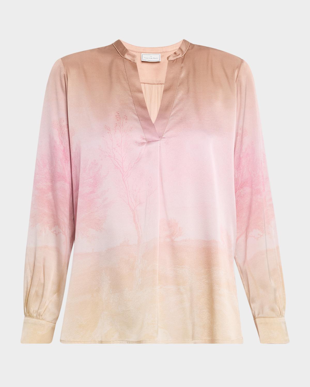 Pierre-Louis Mascia Ombre Landscape-Print Top