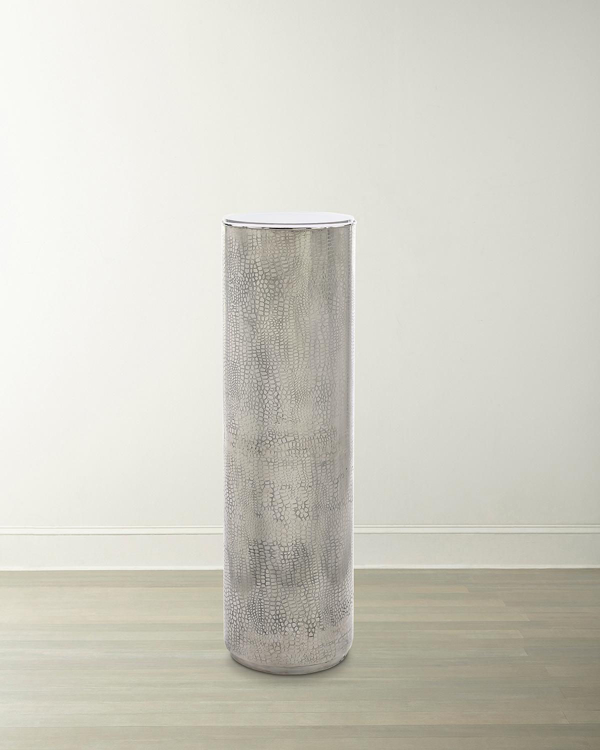 Silver Serpent Lighted Pedestal