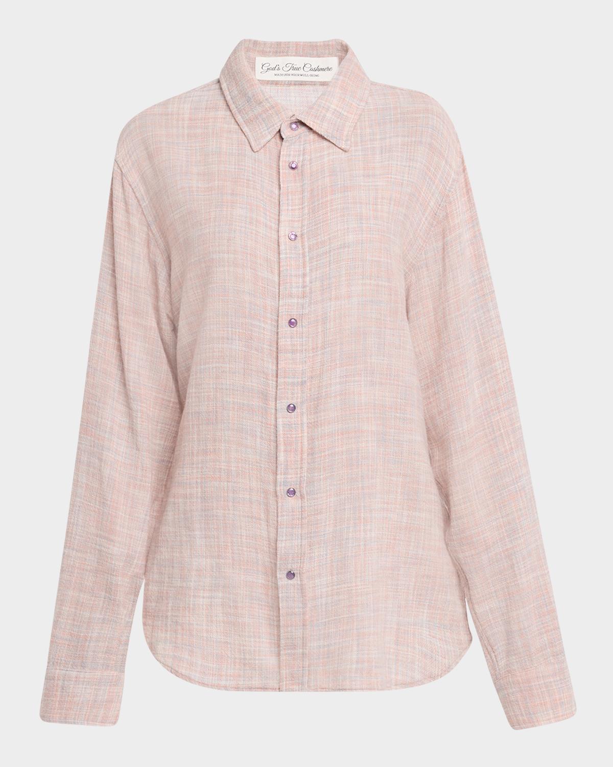 God's True Cashmere Space Dye Gauze Cashmere Shirt