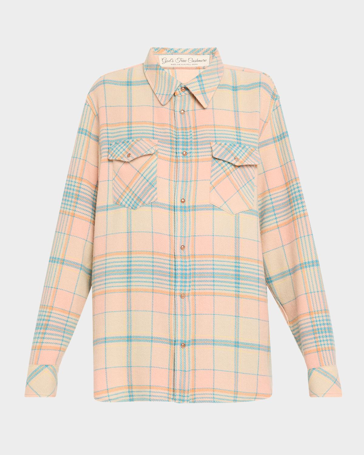 God's True Cashmere Lover Tartan Cashmere Shirt