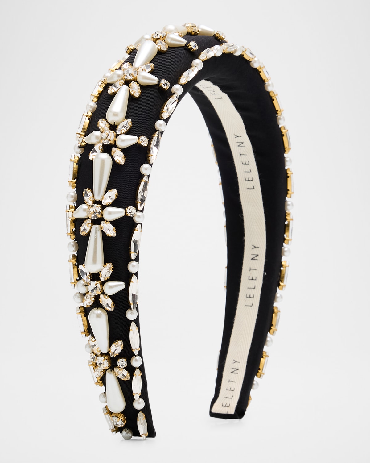 Lelet Ny Annie Pearly Crystal Satin Headband
