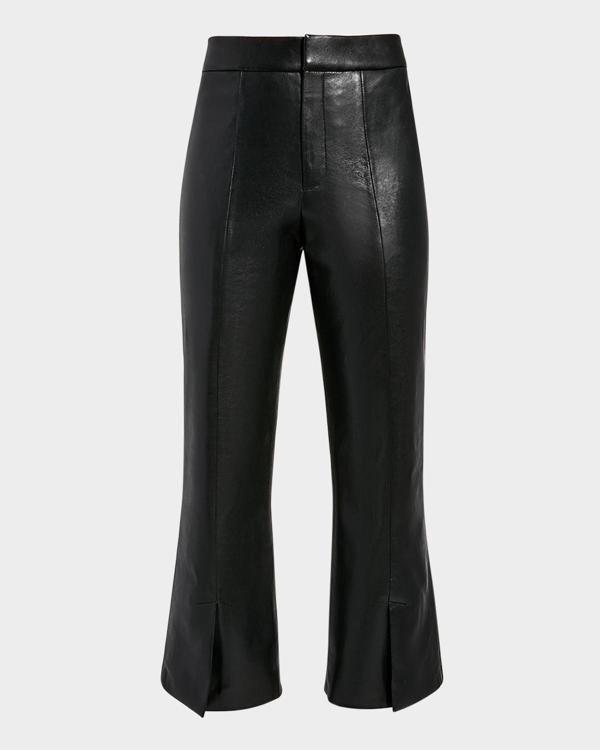AS by DF Rowan Recycled Leather Cropped Flare Pants