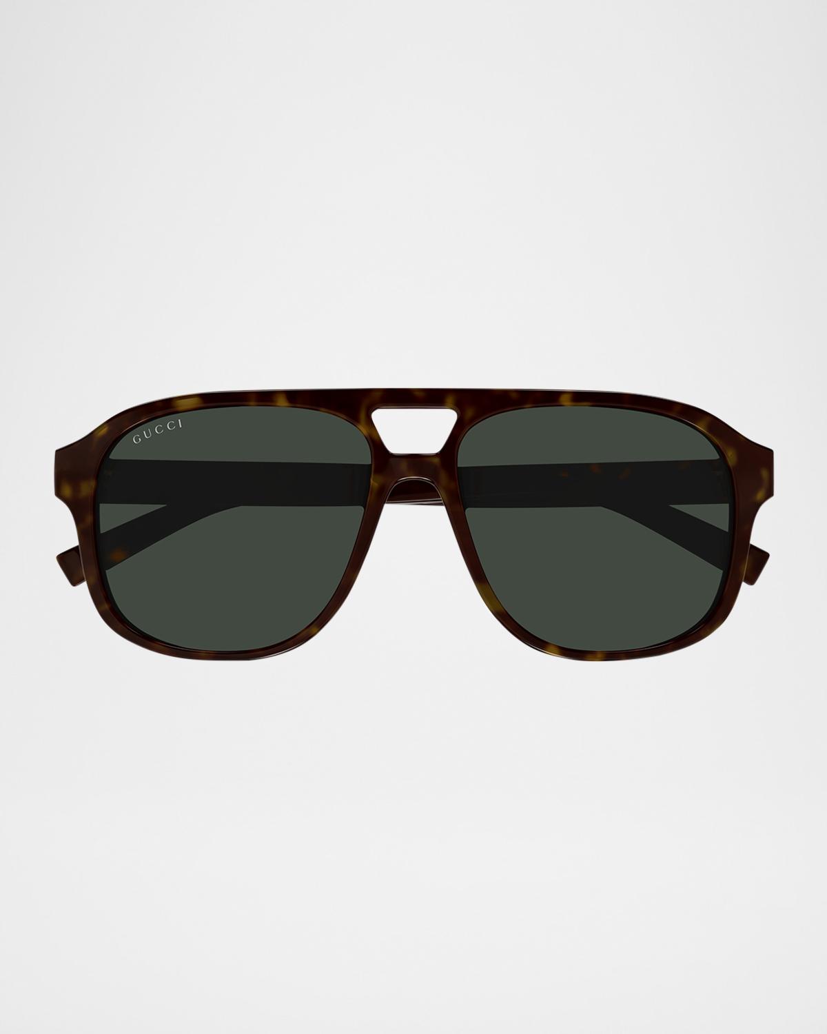Gucci Men's GG1856SM Plastic Aviator Sunglasses