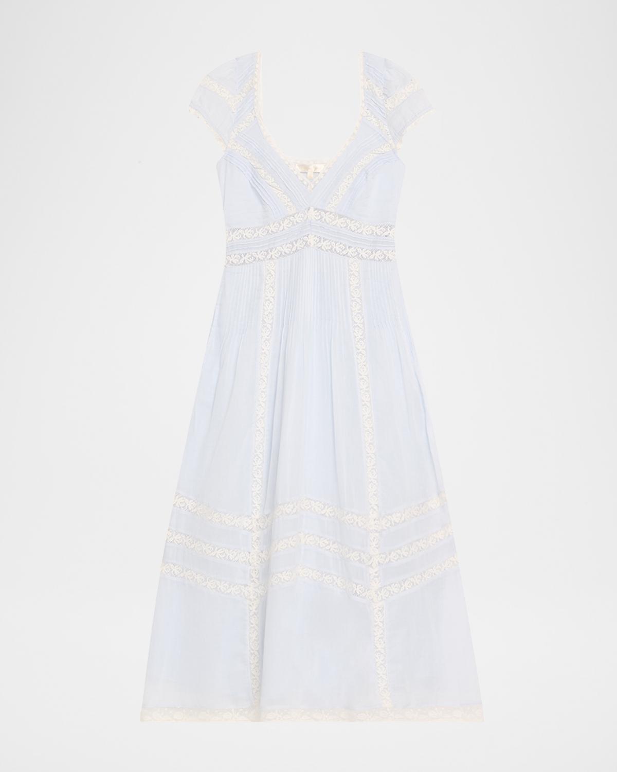 LoveShackFancy Suvi Cotton Midi Dress