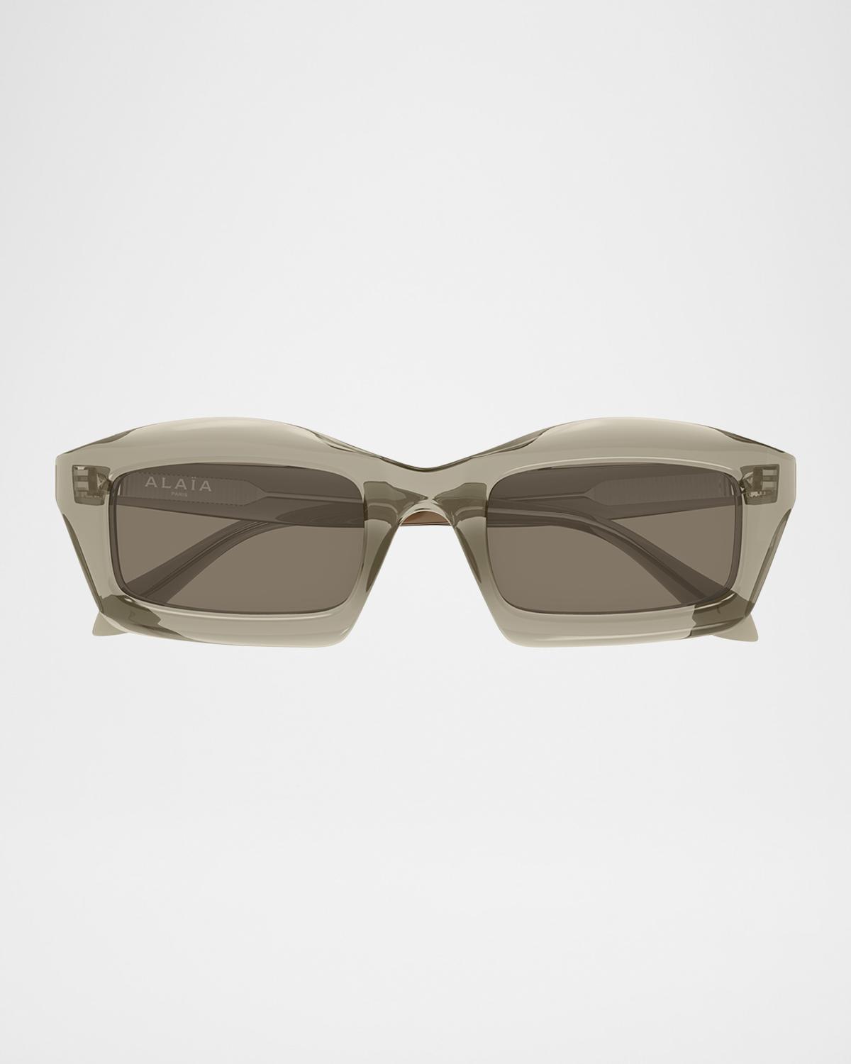 ALAÏA Rectangle Acetate Sunglasses