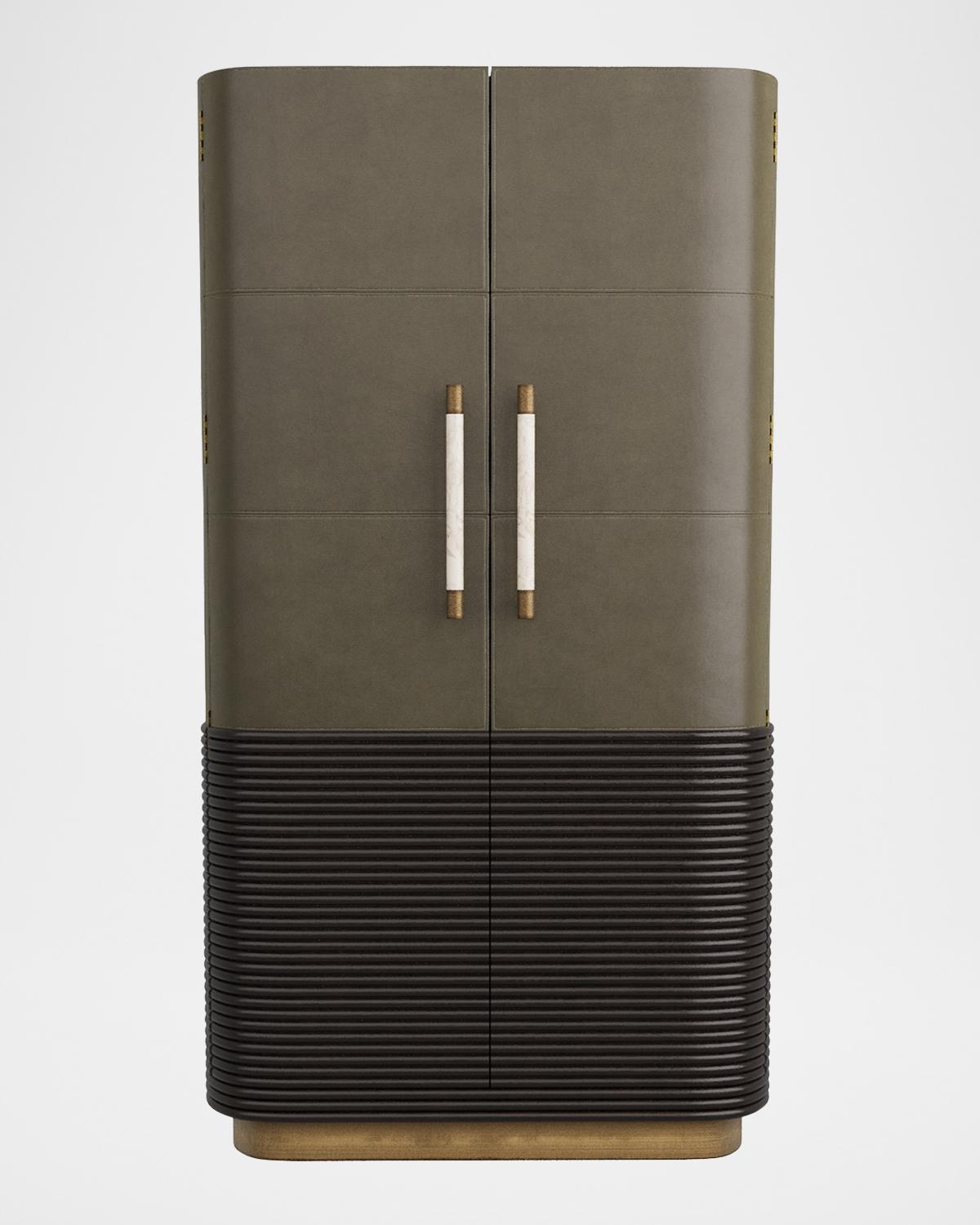 Sherbourne Tall Leather Cabinet