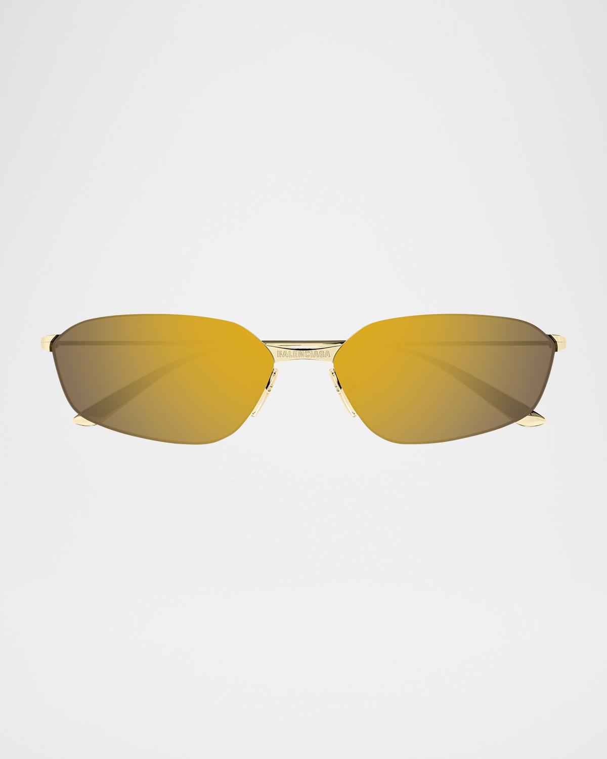 Balenciaga Metal Square Sunglasses