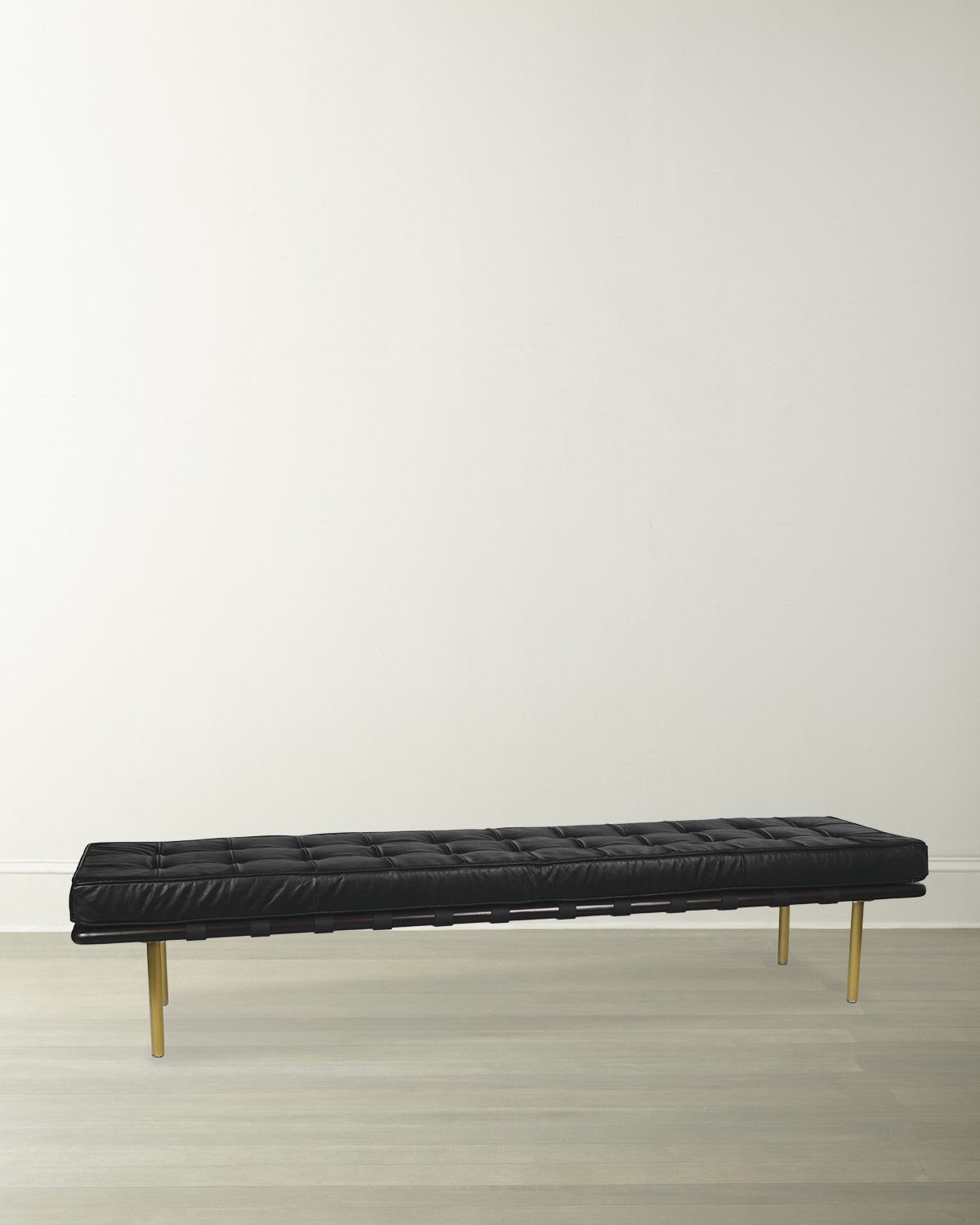 Regina Andrew Tufted Leather Gallery Bench, 78"