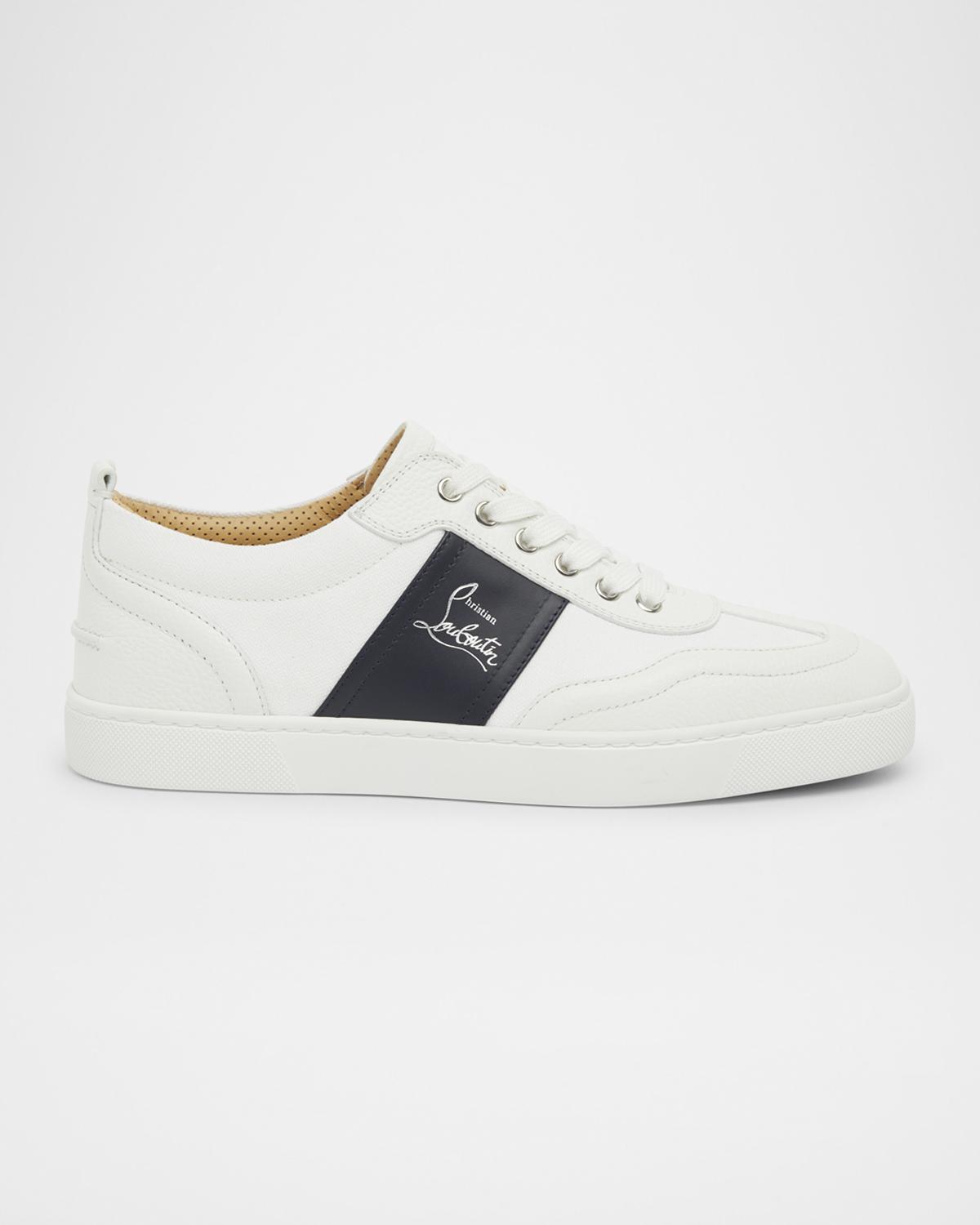 Christian Louboutin Men's Retero Canvas and Leather Low-Top Sneakers