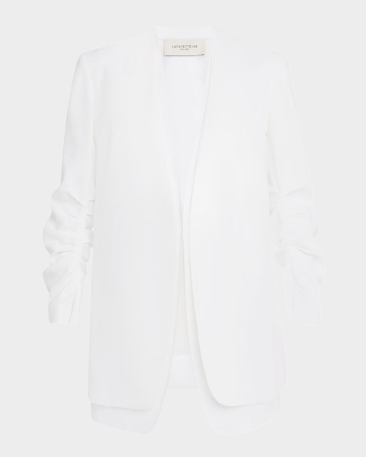 Lafayette 148 New York Layered Pleated-Sleeve Blazer