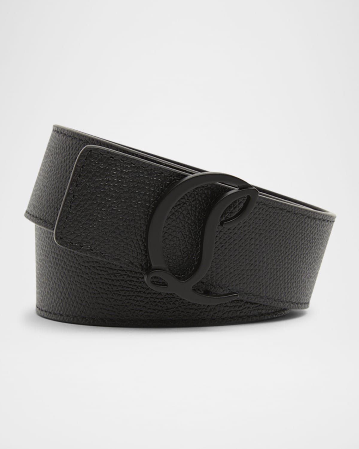 Christian Louboutin Men's Mooncrest-Buckle Reversible Leather Belt
