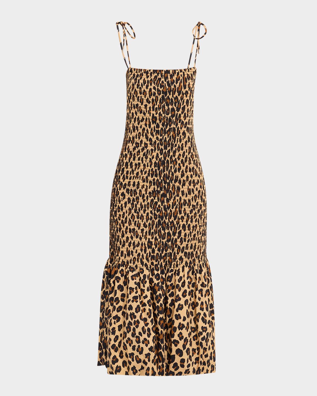 SIMONMILLER Canto Smocked Poplin Dress