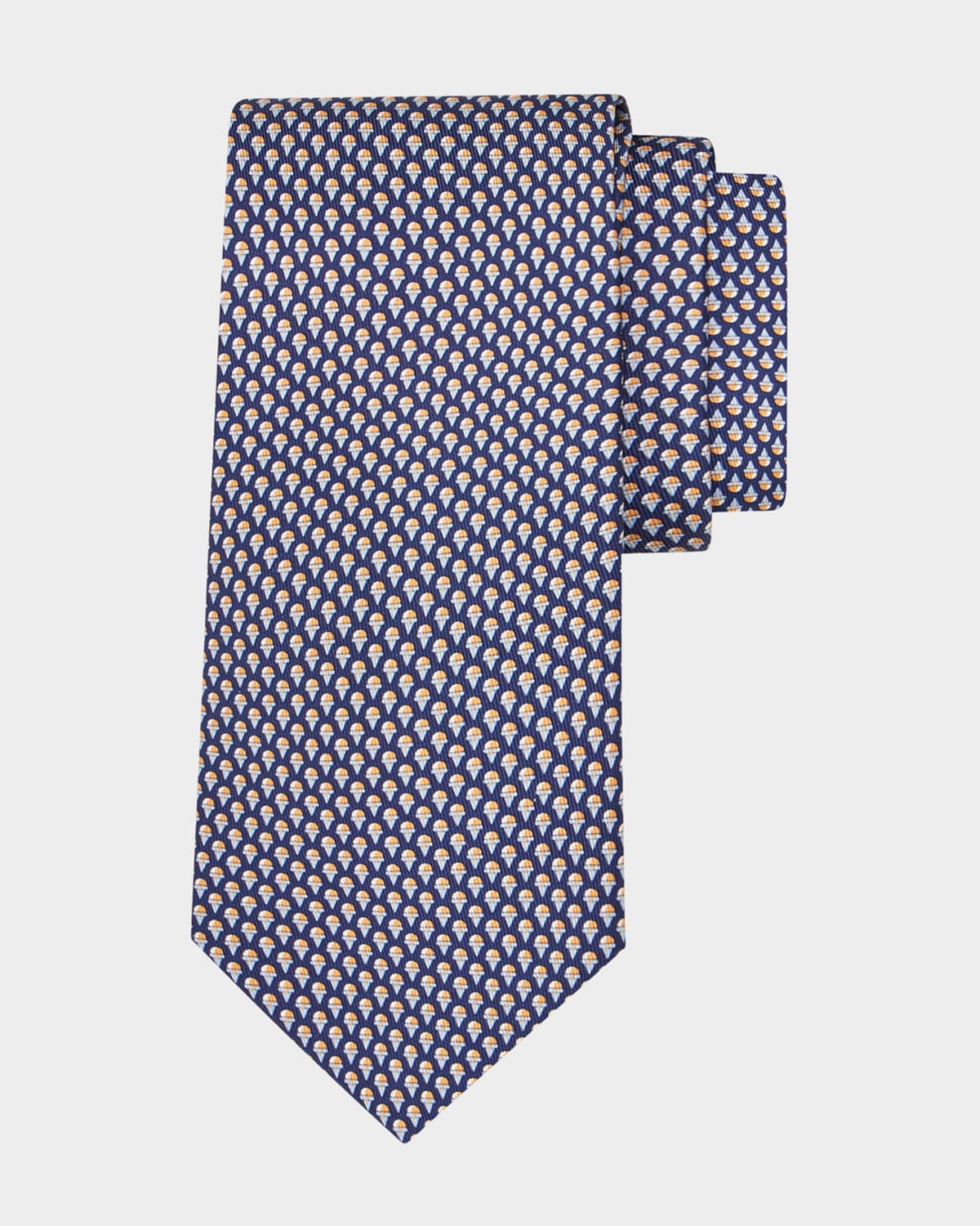 Ferragamo Men 's Mini Ice Cream-Print Silk Tie