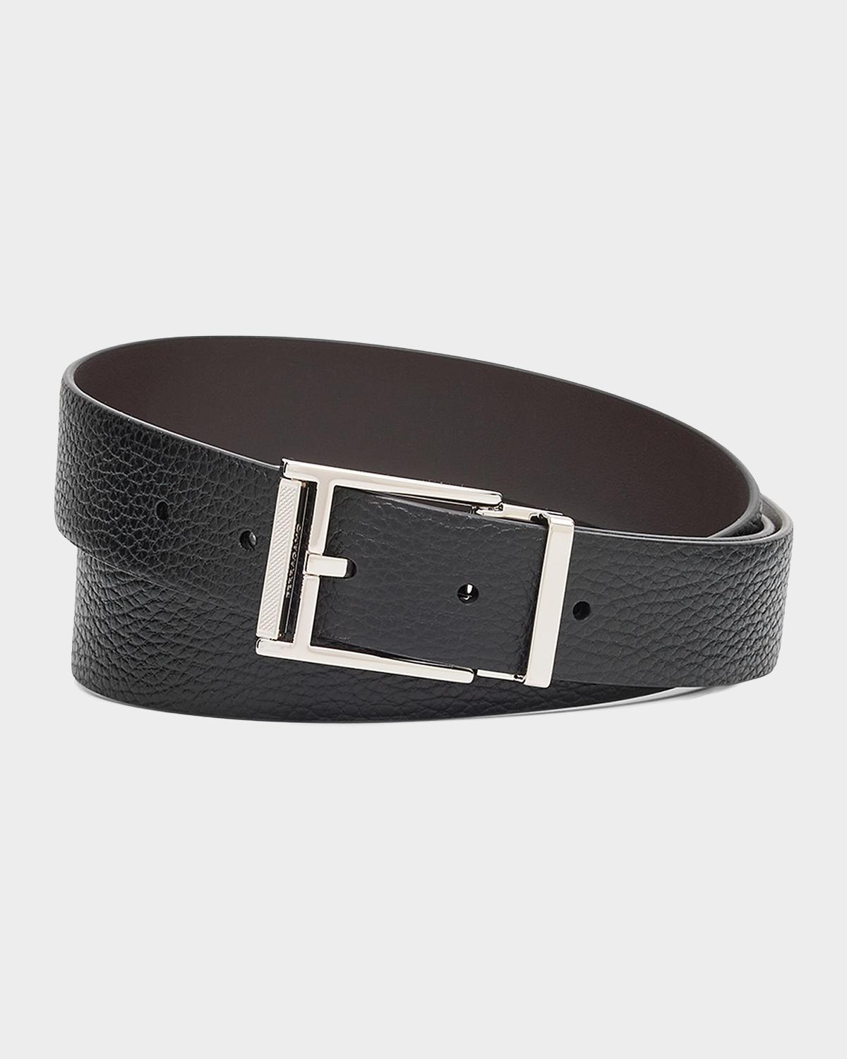 Men & apos;s Reversible Leather Resin-Buckle Belt