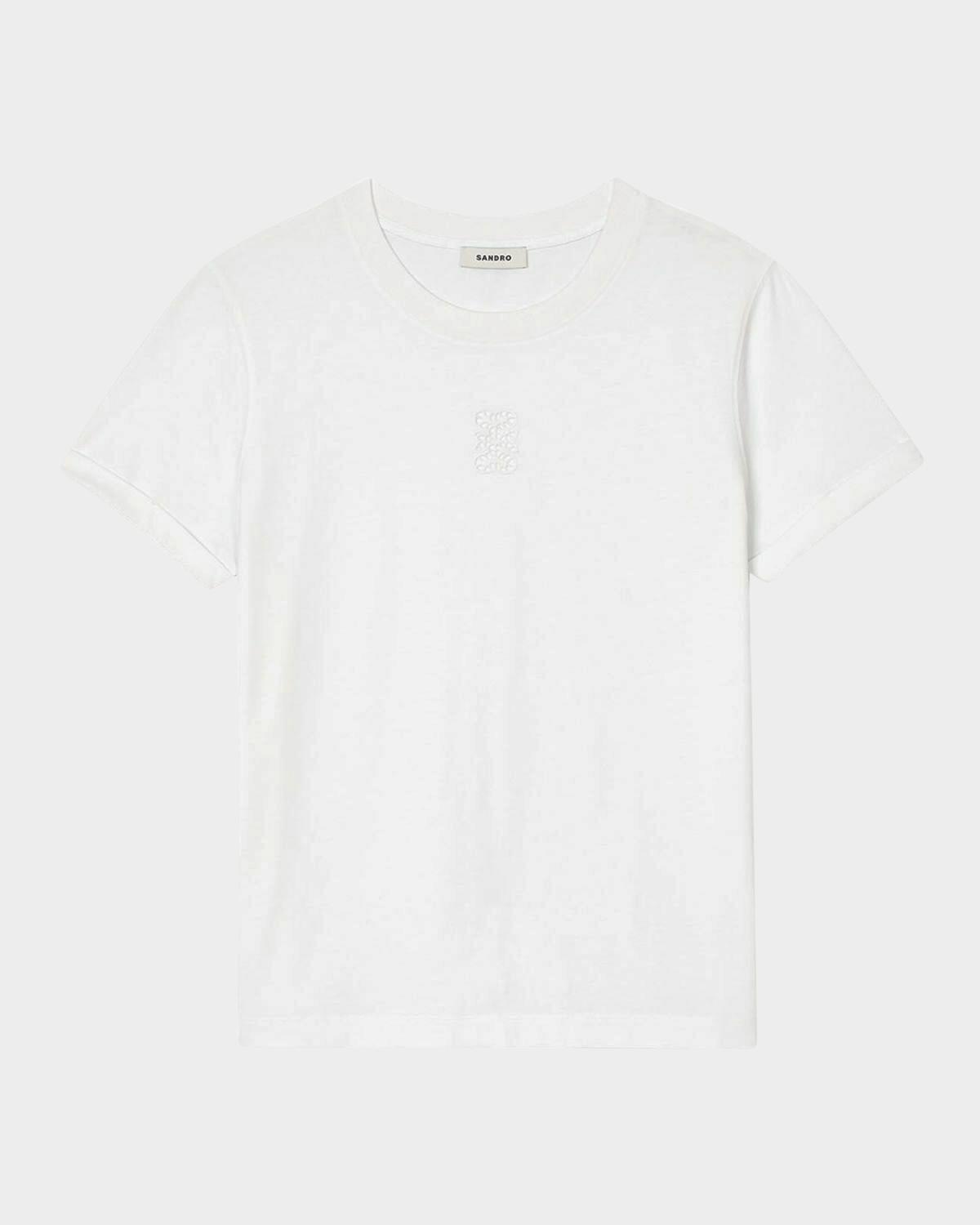 Sandro Ezra Cutout Logo T-Shirt