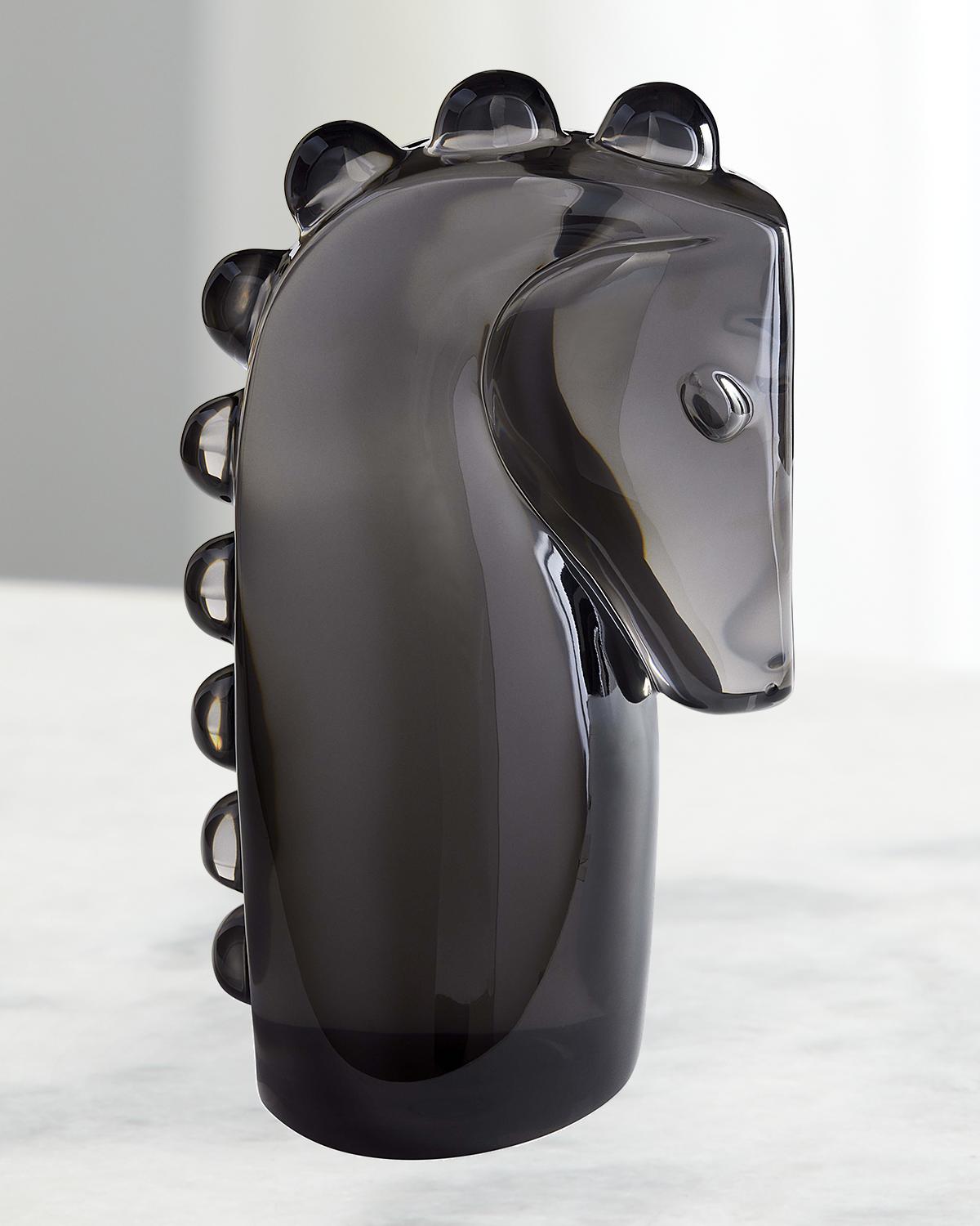 Jonathan Adler Acrylic Horse Objet In Black