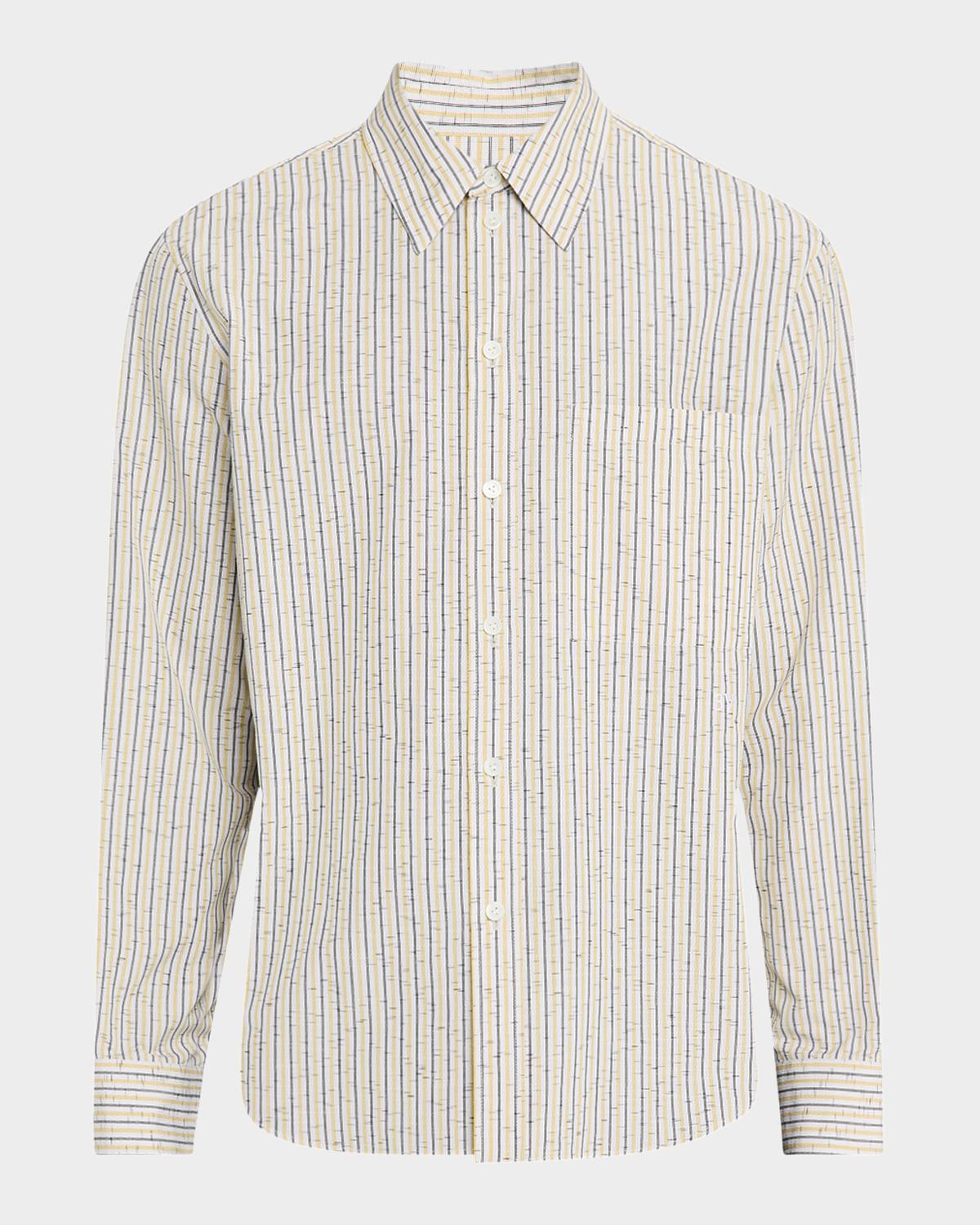 Bottega Veneta Men's Stripe Pocket Sport Shirt