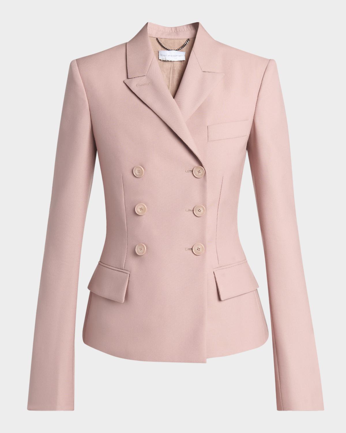 Stella McCartney Canvas Tailoring Double-Breasted Fitted Jacket